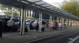 Taxis in short supply at Euston Station as weekenders and holiday makers are marooned by tube strikes