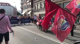 Gay Pride Parade Takes Place in Copenhagen Gathering Thousands of People