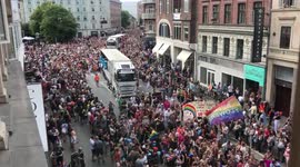 Copenhagen Gay Pride 2022 Gathers Thousands of People in a Parade