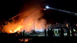 Multi alarm barn / commercial building fire Shamokin Township, Pennsylvania