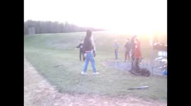 Deer Plays With Coach