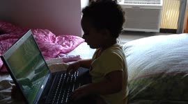 Baby Tries to Log In