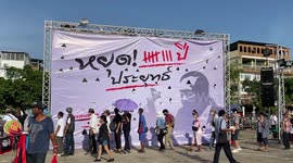 Protesters hold rally calling for PM to resign in Bangkok, Thailand