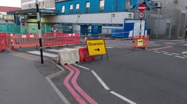 Watford General Hospital Emergency repair work as hospital's water pipes cause sinkhole
