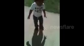 Boy Afraid of Shadow