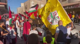 Palestinians attend the funeral of Mai Afaneh who was killed by Israeli forces on June 2021, in the West Bank town of Abu Dis on the outskirts of Jerusalem