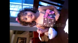 Girl Talks About School Day