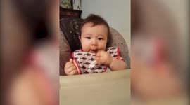 Baby Loses Teething Biscuit