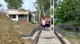 Departmental miscommunication surfaces as electric pole placed in middle of railway track in central India