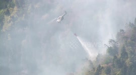 Turkish aircraft join efforts combating forest fire in Georgia's Borjomi