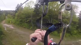 Zipline rider crashes at high speeds after losing control in Marlborough, USA