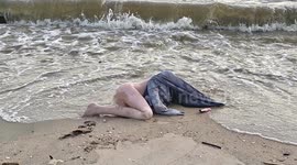 Shocked beachgoers call police over dead body which turns out to be a sex doll