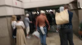 Tom Felton gets a surprise when a half-naked drunk man shares a drunken moment with him. This is after he departs the play he is performing in 