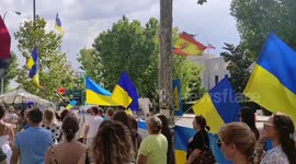 Ukraine rally in Spain celebrates 31 years of country's independence