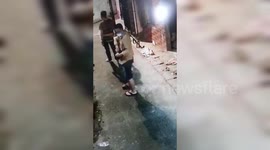 The Action of Two Motorcycle Thieves Failed Because The Motorcycle Wheel Was Locked In Johar Baru, Central Jakarta