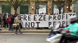 Protest against energy price hikes outside Ofgem