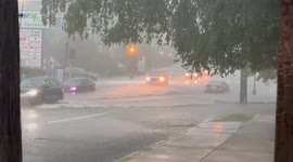 Severe thunderstorm moves into New England, US