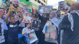 Palestinians protest demanding to hand over the bodies of Palestinians detained by the Israeli army