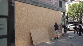 Businesses boarded up on eve of London's Notting Hill Carnival