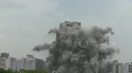 Twin towers, found to have violated norms, demolished in northern India after nine-year court battle