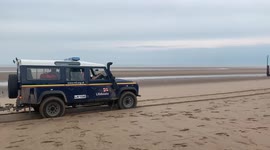 Red Arrows amazing manoeuvre at the Rhyl air show 2022 view from the beach