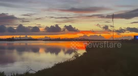 View of the Artemis I launch pad at Cape Canaveral, Florida, USA