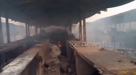 Fire rips through market in the Democratic Republic of Congo