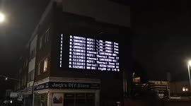 A rarely seen thing when an advertising hoarding in East London breaks down and goes into a weird broken down mode