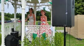 The Polka Dots perform at the BBC Gardeners' World Autumn Fair at Audley End House and Gardens,  Nr Cambridge, Essex, UK