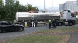 Animal Rebellion protesters climb on tankers to 