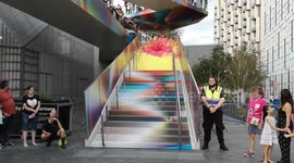 Amazing artwork made of foam brings delight to the people of Greenwich (Long version)