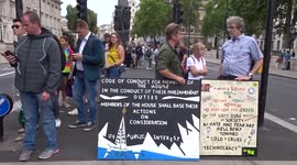 Outside 10 Downing Street as Liz Truss is announced the next British Prime Minister - London