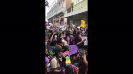 feminist demonstration in Centroamerica to woman day