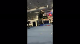 ROUGH landing for athlete while attempting slick-looking flip