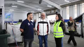 Presidential candidate Simone Tebet visits a recycling cooperative in Sao Paulo