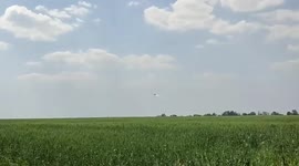 Ukrainian fighter jets fire missiles while flying low and protecting their skies