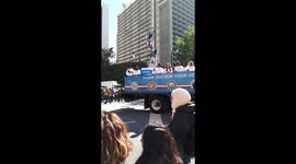 Veterans Parade Day in Atlanta, Georgia in November 2019 near Peachtree Inn