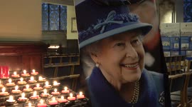City of Birmingham lowers flag to half mast, candles are lit in churches and people reflect as the Queen dies in Balmoral