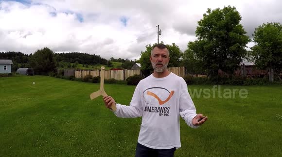 Man attaches fireworks to returning boomerang