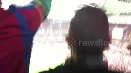 Reaction to Messi goal in Wembley Stadium Champions League Final 2011