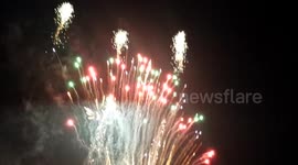 Firework display in Saffron Walden finale