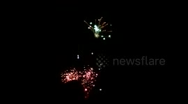 Alexandra Palace Fireworks Display Slow Motion footage