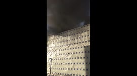 Huge fire blazes next to Old Street, London