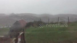 Heavy rain in Isle of Skye as Storm Abigail arrives in Scotland