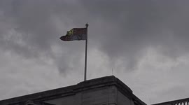 Queen standard flies over Buckingham Palace