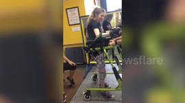 A former national gymnast paralysed after freak accident learns to walk again