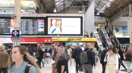 The Queen appearing all over London as various places pay tribute to her.