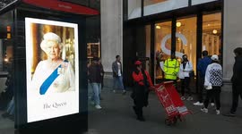 Selfridges department store in Oxford Street, London, closes and blacks out windows in honour of the Queen