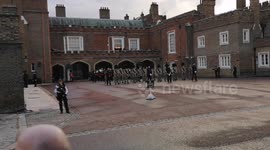 The rehearsal of the ceremony that will officially announce Charles to be King. Rehearsals took place outside the official residence of Prince Charles
