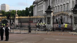 King Charles departs Buckingham Palace as the public cheer